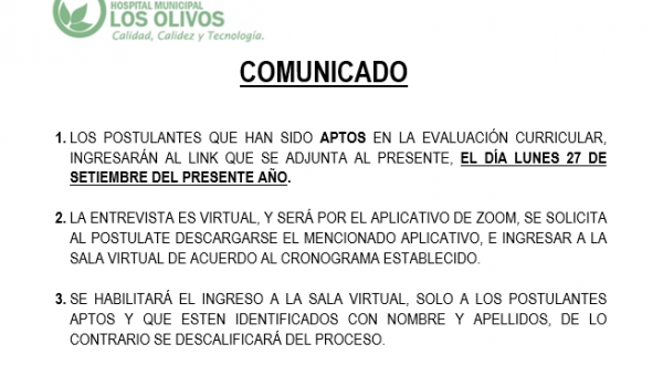 COMUNICADO CAS003